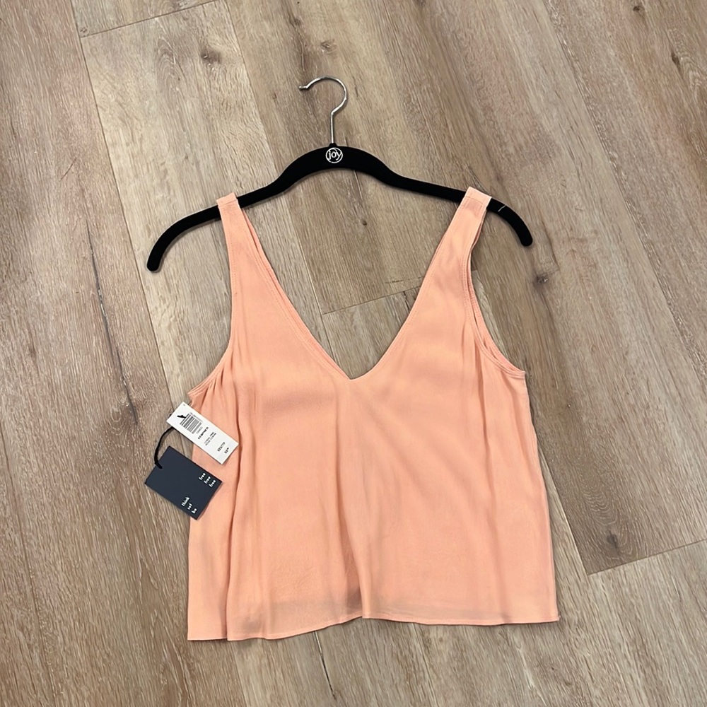 NWT Wilfred Free Kempner Tank XXS – Coral Pink Open Back Blouse